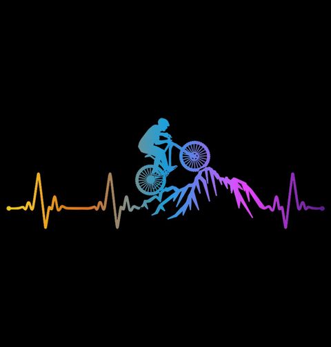Obrázek produktu Pánské tričko Kardiogram a Horské Kolo MTB