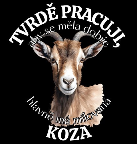 Obrázek produktu Pánské tričko Tvrdě pracuji, aby se měla dobře má Koza