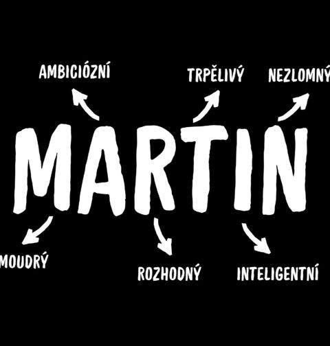 Obrázek produktu Dětské tričko Popis Jména Martin
