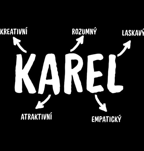 Obrázek produktu Dětské tričko Popis Jména Karel
