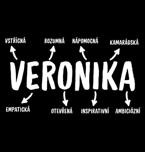 Obrázek produktu Dámské tričko Popis Jména Veronika