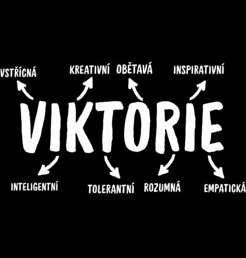 Obrázek produktu Dámské tričko Popis Jména Viktorie