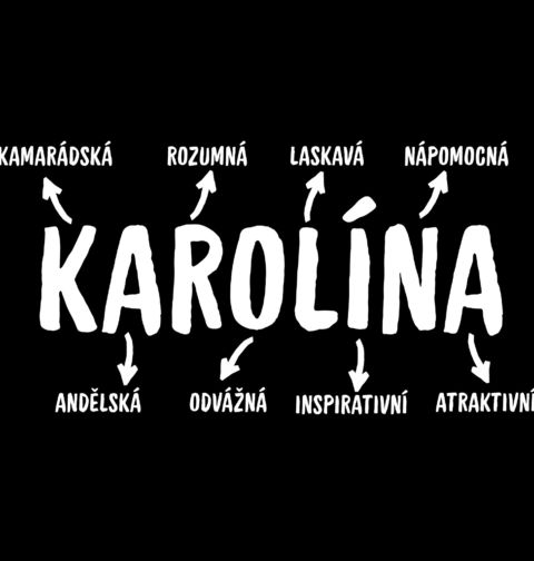 Obrázek produktu Dámské tričko Popis Jména Karolína