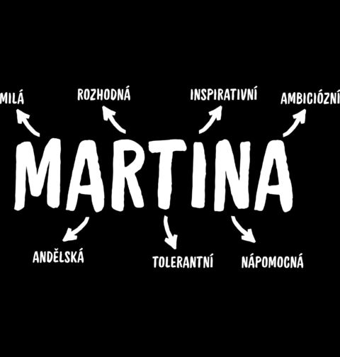 Obrázek produktu Dětské tričko Popis Jména Martina