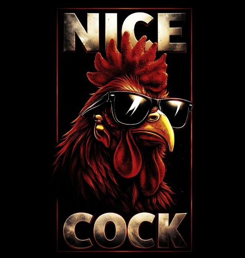 Obrázek produktu Dámské tričko Drsný Kohout s Brýlemi Nice Cock