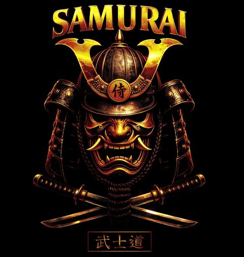 Obrázek produktu Dětské tričko Zlatý Démon Oni Samurai