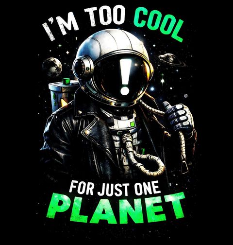 Obrázek produktu Pánské tričko Astronaut Jsem až moc cool jen pro jednu planetu