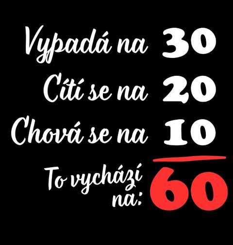 Obrázek produktu Dámské tričko Vtipný Výpočet Věku 60
