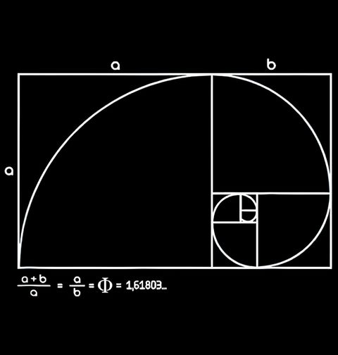 Obrázek produktu Pánské tričko Zlatý Řez Matematicky