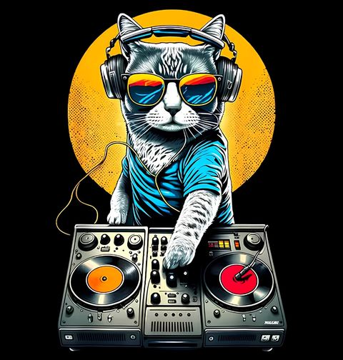 Obrázek produktu Dětské tričko DJ Kočka na Párty