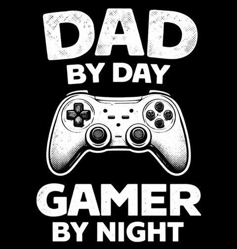 Obrázek produktu Pánské tričko Táta ve dne Hráč v noci Dad by Day Gamer by Night