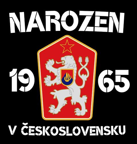 Obrázek produktu Pánské tričko Narozen 1965 v Československu