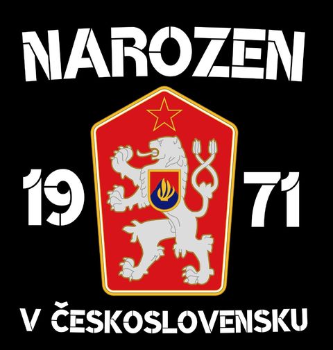 Obrázek produktu Pánské tričko Narozen 1971 v Československu