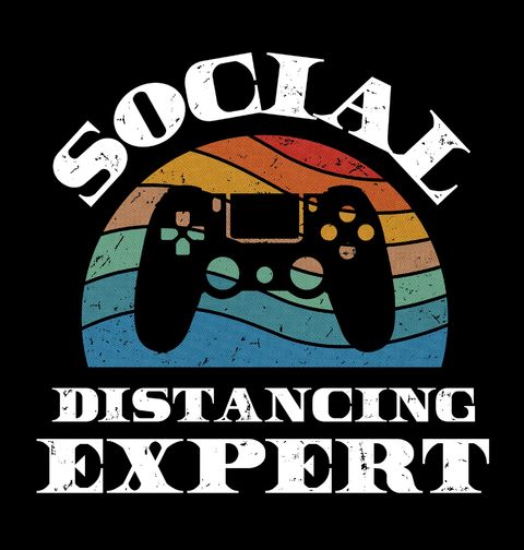 Obrázek produktu Dětské tričko Gamer Social Distancing Expert Expert v Distancování 