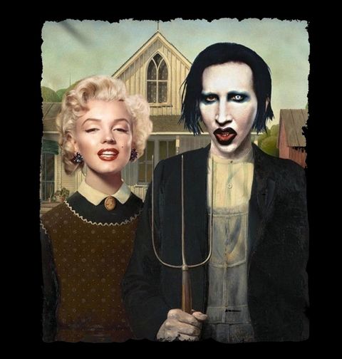 Obrázek produktu Dámské tričko Americká gotika Marilyn Monroe Marilyn Manson