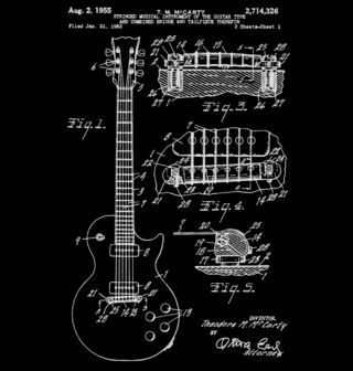 Obrázek 2 produktu Pánské tričko Kytara Patent T. M. McCarty