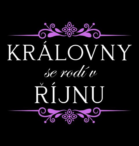 Obrázek produktu Dětské tričko Královny se Rodí v Říjnu Queens Are Born in October