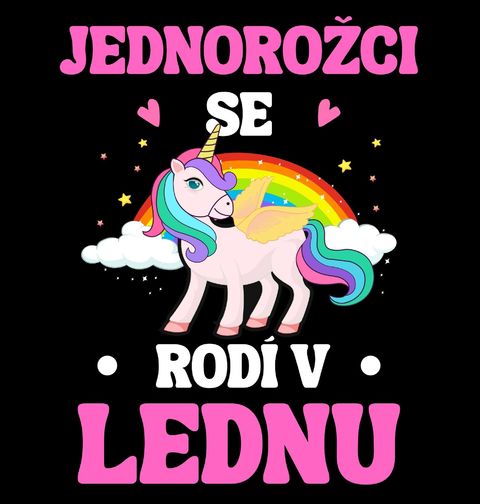 Obrázek produktu Dětské tričko Jednorožci se Rodí v Lednu
