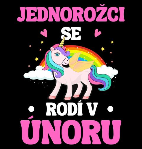 Obrázek produktu Dětské tričko Jednorožci se Rodí v Únoru