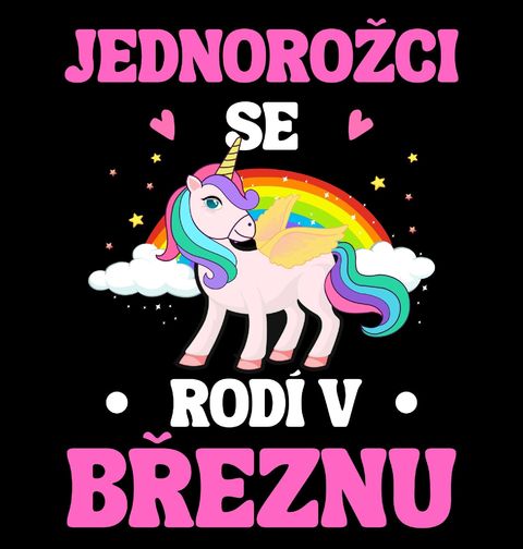 Obrázek produktu Dětské tričko Jednorožci se Rodí v Březnu