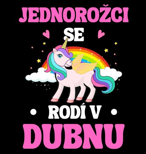 Obrázek produktu Dětské tričko Jednorožci se Rodí v Dubnu