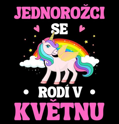 Obrázek produktu Dětské tričko Jednorožci se Rodí v Květnu