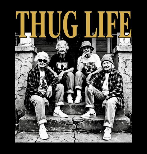 Obrázek produktu Dětské tričko Gangsta Babičky z Ulice Thug Life