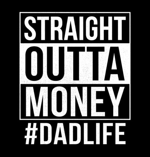 Obrázek produktu Pánská mikina Straight Outta Money Bez Peněz #DadLife