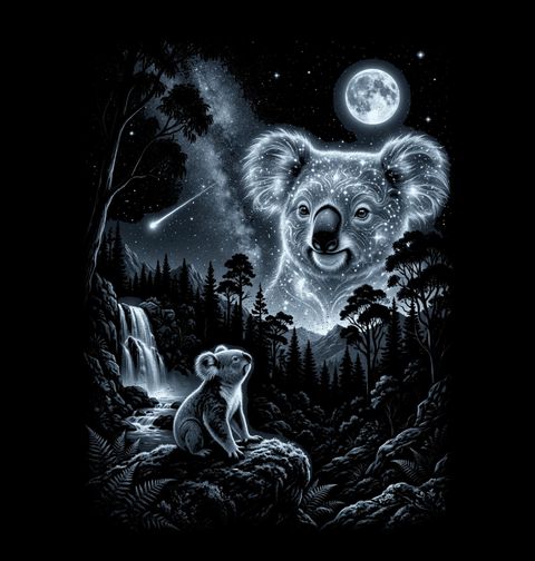 Obrázek produktu Dámské tričko Koala pod Hvězdnou Oblohou