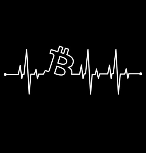 Obrázek produktu Pánské tričko Kardiogram a Bitcoin