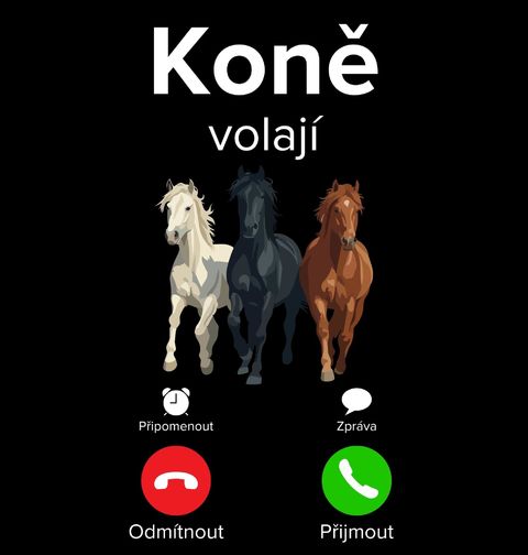 Obrázek produktu Pánské tričko Koně volají Phone Call