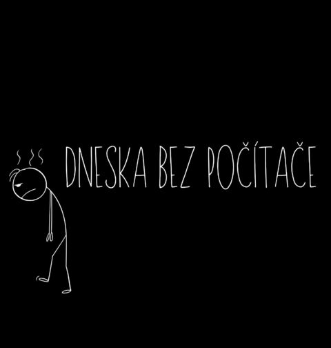 Obrázek produktu Pánská mikina Dneska bez Počítače Stickman