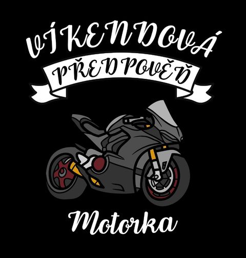 Obrázek produktu Pánské tričko Víkendová předpověď: Motorka