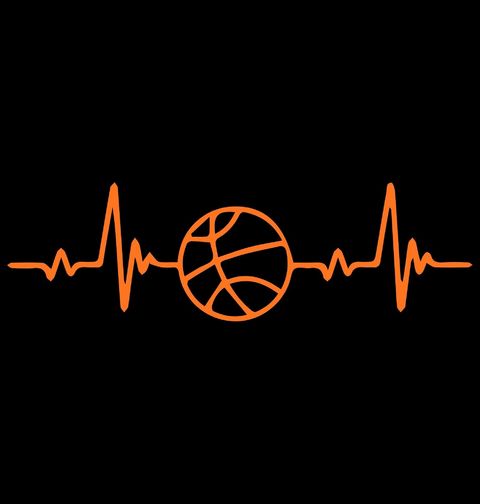 Obrázek produktu Dětské tričko Oranžový Kardiogram a Basketbalový Míč