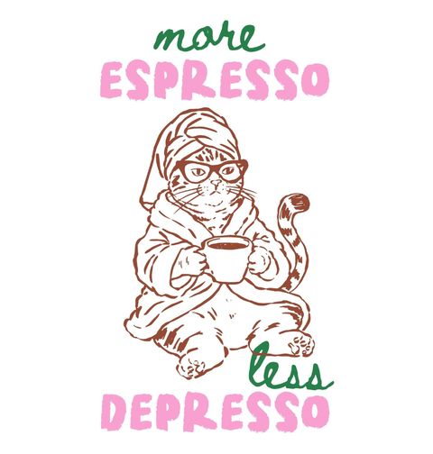 Obrázek produktu Dámské tričko Více Espressa Méně Depressa