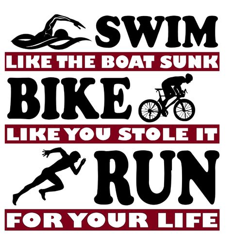 Obrázek produktu Pánské tričko Swim Bike Run Plav Jeď Běž Triatlon