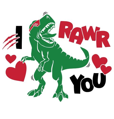 Obrázek produktu Dětské tričko I Rawr You Mám tě rád