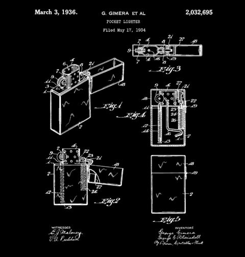 Obrázek produktu Bavlněná taška Kapesní zapalovač Patent G. Gimera Et Al