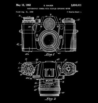 Obrázek 1 produktu Bavlněná taška Fotografická kamera Patent E. Sauera