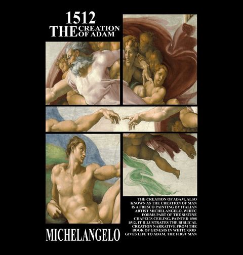 Obrázek produktu Pánské tričko Stvoření Adama The Creation of Adam 1512 Michelangelo
