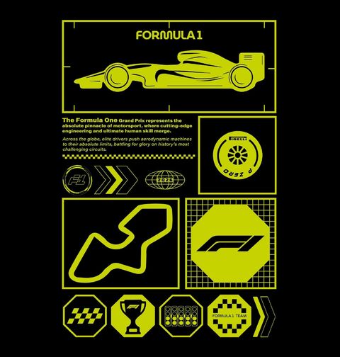 Obrázek produktu Pánské tričko Formula 1 Racing Blueprint