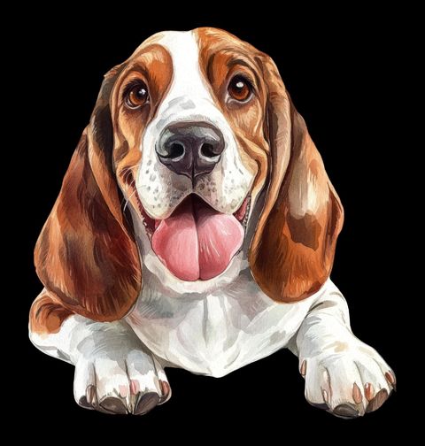 Obrázek produktu Pánské tričko Usměvavý Basset Hound