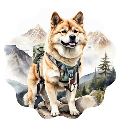 Obrázek produktu Pánské tričko Akita Inu na Horské Výpravě