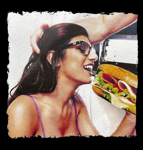 Obrázek produktu Pánské tričko Mia Khalifa a bageta