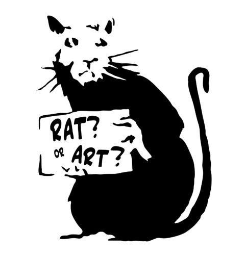 Obrázek produktu Pánské tričko Krysa nebo umění? Rat or Art? Banksy