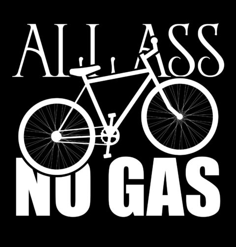 Obrázek produktu Pánské tričko Jen Šlapání Žádný Motor All Ass No Gas