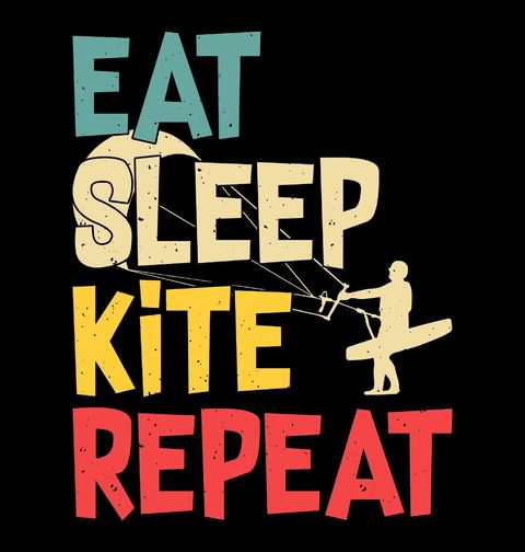 Obrázek produktu Pánské tričko Jez, spi, kitesurfuj, opakuj Eat Sleep Kite Repeat