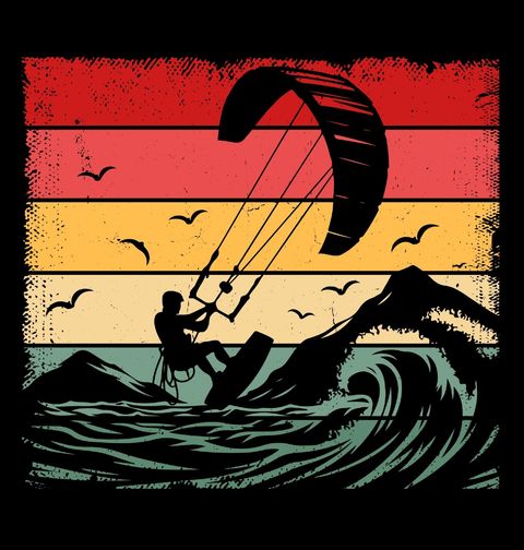 Obrázek produktu Pánské tričko Kitesurfing na Vlnách Moře