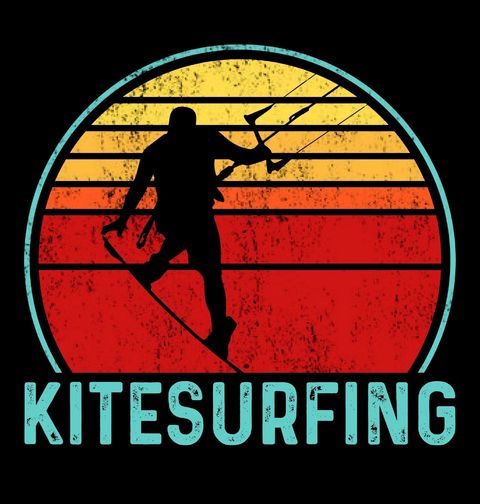 Obrázek produktu Pánské tričko Retro Kitesurfař na Vlně