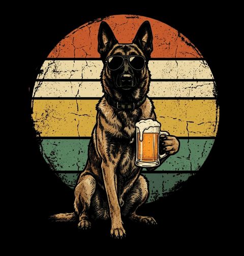 Obrázek produktu Pánské tričko Belgický ovčák Malinois s Pivem